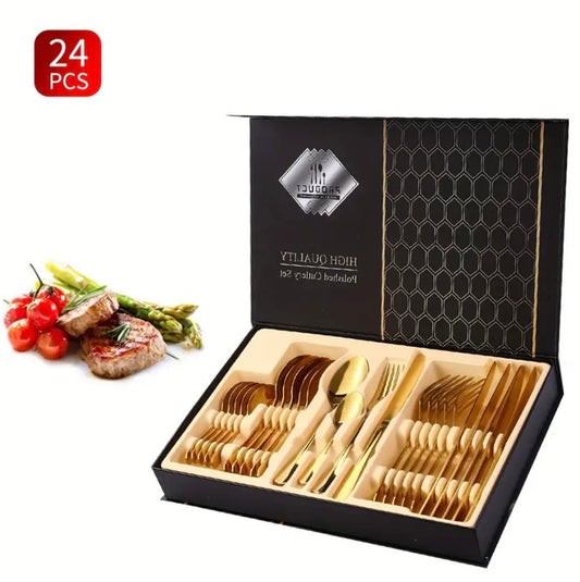 24Pc Stainless Steel Set
